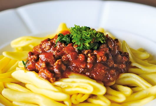 Nudeln mit Fleisch